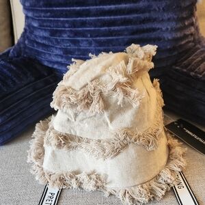 PrettyLittleThing Beige Fringed Decorative Pillow Cover